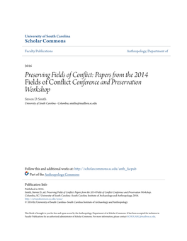 Papers from the 2014 Fields of Conflict Conference and Preservation Workshop Steven D