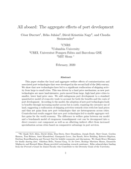 All Aboard: the Aggregate Effects of Port Development