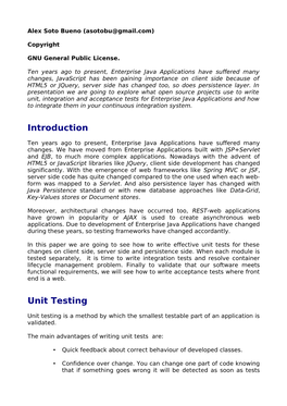 Introduction Unit Testing