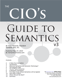 Guide to Semantics V3 a Note from the Author