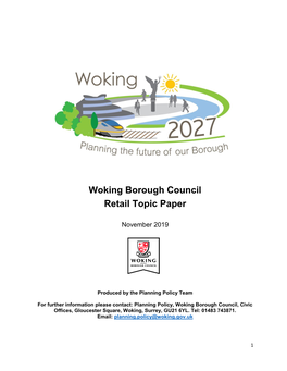 Woking Borough Council Retail Topic Paper