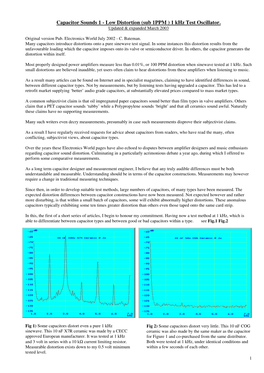 Capacitor Sounds 1 - Low Distortion (Sub 1PPM ) 1 Khz Test Oscillator