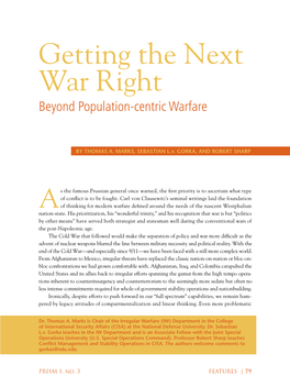 Getting the Next War Right Beyond Population-Centric Warfare