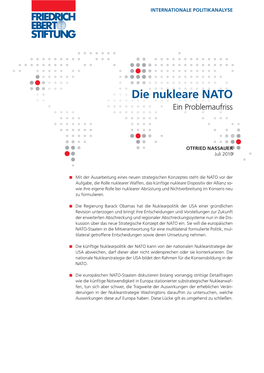 Die Nukleare NATO : Ein Problemaufriss