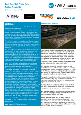 East West Rail Phase Two Project Newsletter
