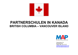 Partnerschulen in Kanada British Columbia – Vancouver Island