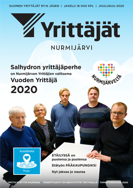 Salhydron Yrittäjäperhe on Nurmijärven Yrittäjien Valitsema Vuoden Yrittäjä 2020