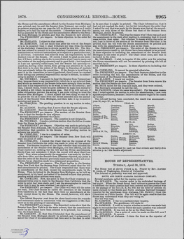1878. CONGRESSIONAL RECORD-HOUSE. 2965 the House and the Amendment