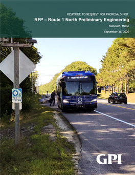 RFP – Route 1 North Preliminary Engineering Falmouth, Maine