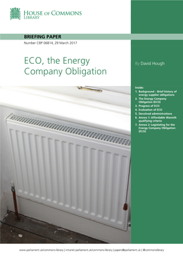 ECO, the Energy Company Obligation