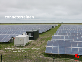 Ruimtelijk Kader Zonneterreinen Gemeente Grootegast