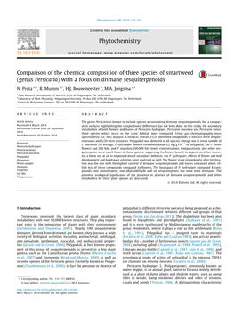 Genus Persicaria) with a Focus on Drimane Sesquiterpenoids ⇑ N