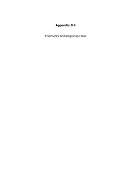 Appendix B 6 Comments and Responses Trail