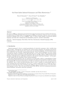 On Finite-Index Indexed Grammars and Their Restrictions $