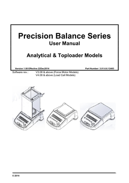 Precision Balance Series User Manual