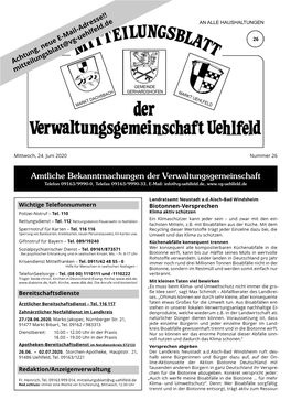 Mitteilungsblatt KW 26 2020