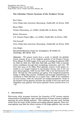 The Globular Cluster Systems of the Sculptor Group