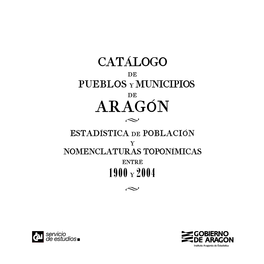 Catálogo De Pueblos Y Municipios De Aragón