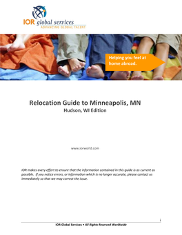 Relocation Guide to Minneapolis, MN Hudson, WI Edition