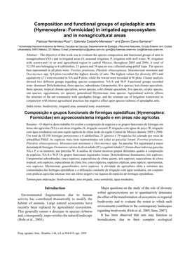 Composition and Functional Groups of Epiedaphic Ants