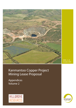 Kanmantoo Copper Project Mining Lease Proposal