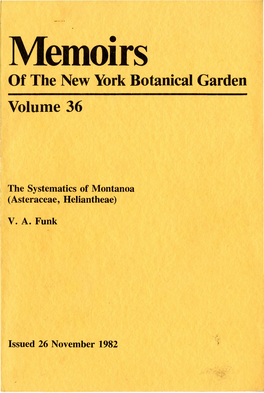 Of the New York Botanical Garden Volume 36