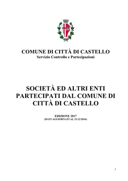 Societa' Partecipate Dal Comune Di Citta' Di Castello