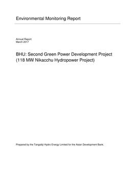 118 MW Nikacchu Hydropower Project)