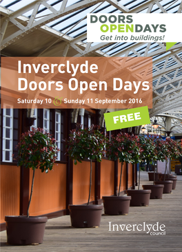Inverclyde Doors Open Days Saturday 10 & Sunday 11 September 2016 FREE