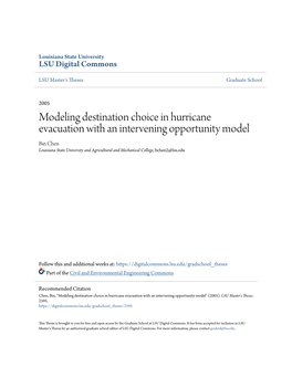 Modeling Destination Choice in Hurricane Evacuation with An