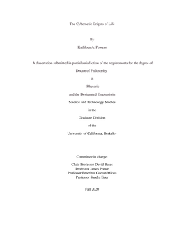 Kathleen A. Powers Dissertation