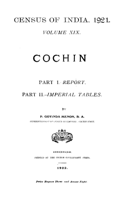 Cochin, Part I, II, Vol-XIX