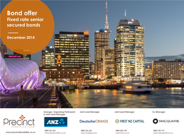 Bond Offer Fixed Rate Senior Secured Bonds