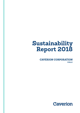 Caverion Sustainability Report 2018