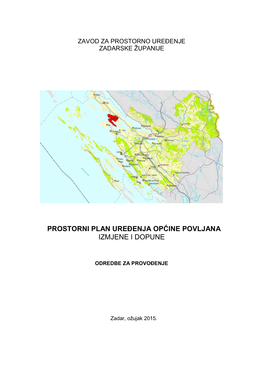 Prostorni Plan Uređenja Općine Povljana Izmjene I Dopune