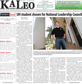 UH Student Chosen for National Leadership Council