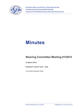 Minutes Steering Committee Meeting