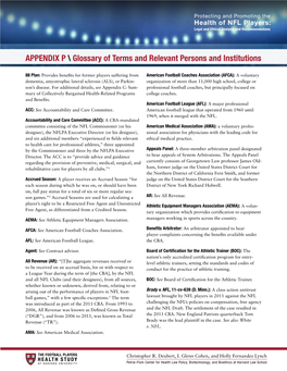 APPENDIX P \ Glossary of Terms and Relevant Persons and Institutions