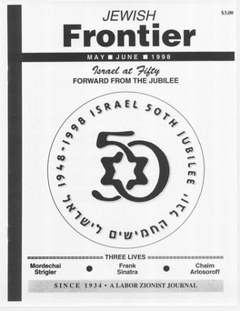MAY 0 JUNE 0 1998 Mordechai Strigler Frontier Ldlaelar9o