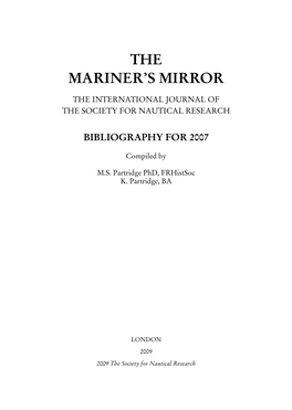 Mariner's Mirror