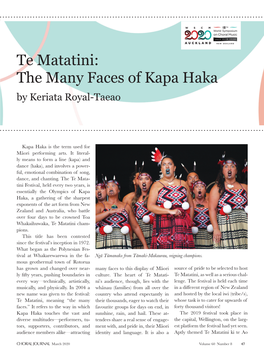 Te Matatini: the Many Faces of Kapa Haka by Keriata Royal-Taeao