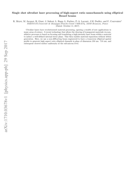 Arxiv:1710.03678V1 [Physics.App-Ph] 29 Sep 2017 2