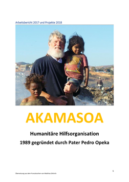 Humanitäre Hilfsorganisation 1989 Gegründet Durch Pater Pedro Opeka