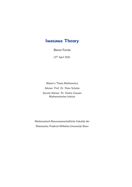 Iwasawa Theory