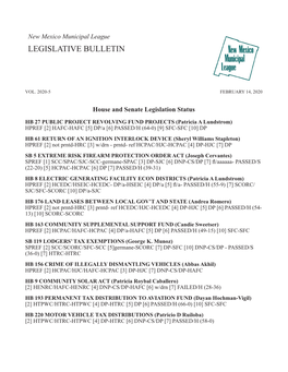 Legislative Bulletin Vol. 2020-5