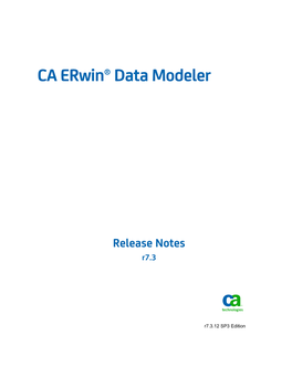 CA Erwin Data Modeler Release Notes