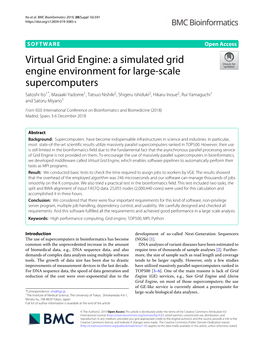 A Simulated Grid Engine Environment for Large-Scale Supercomputers