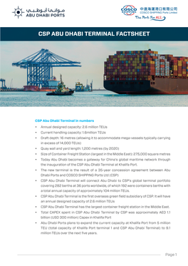 Csp Abu Dhabi Terminal Factsheet