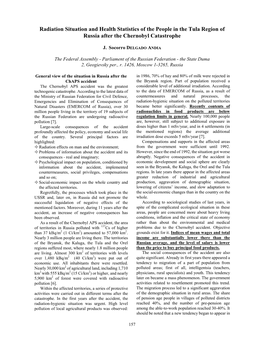 Radiation Situation and Health Statistics of the People in the Tula Region of Russia After the Chernobyl Catastrophe