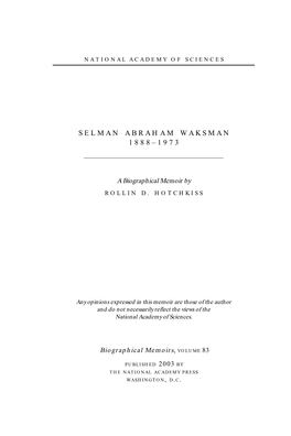 Selman A. Waksman